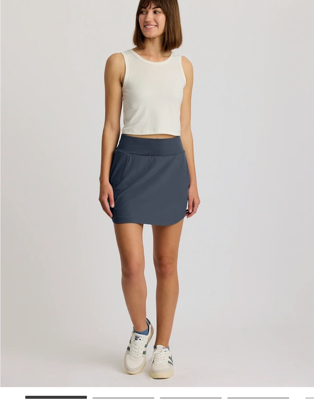Free Fly Apparel Mini Skort in Slate Blue
